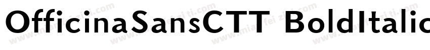OfficinaSansCTT BoldItalic字体转换